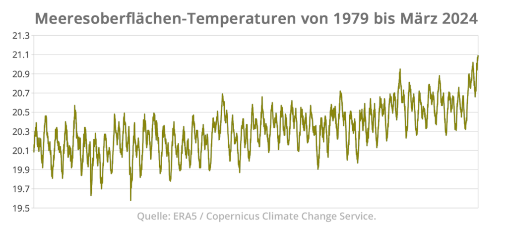 Entwicklung Temperaturen Meeresoberfläche